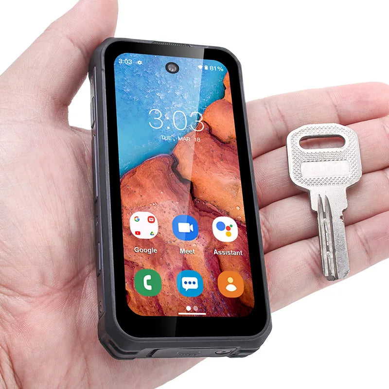 SOYES MAXo Rugged Mini Smartphone 6GB+128GB 3.88 Inch Octa Core Android 12 Dual Cards 4G Mini Mobile Phones 3000mAh Flashlight