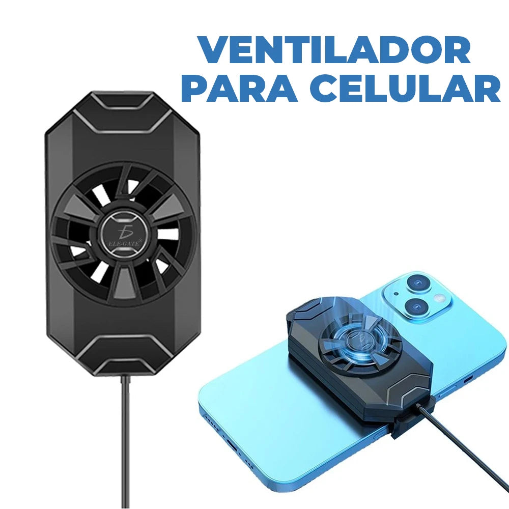 ELE-GATE Portable Rechargeable Mobile Phone Radiator Fan Quiet ABS Material Gaming Cooling (Model CLR.S1)