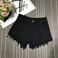 Vintage Denim Short Pants Women's 2026 Summer Hot Loose Ripped High Waist Korean Kpop Fashion Casual Lady Jean A- Line Hot Pants