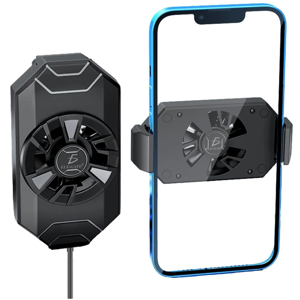 ELE-GATE Portable Rechargeable Mobile Phone Radiator Fan Quiet ABS Material Gaming Cooling (Model CLR.S1)