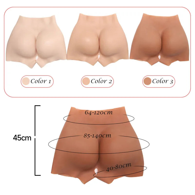 Soft Silicone Woman Clothing Thickened Bumbum Padded Shaper Panties with Bomb Butt Breathable Comfortable Pant Pads for Women