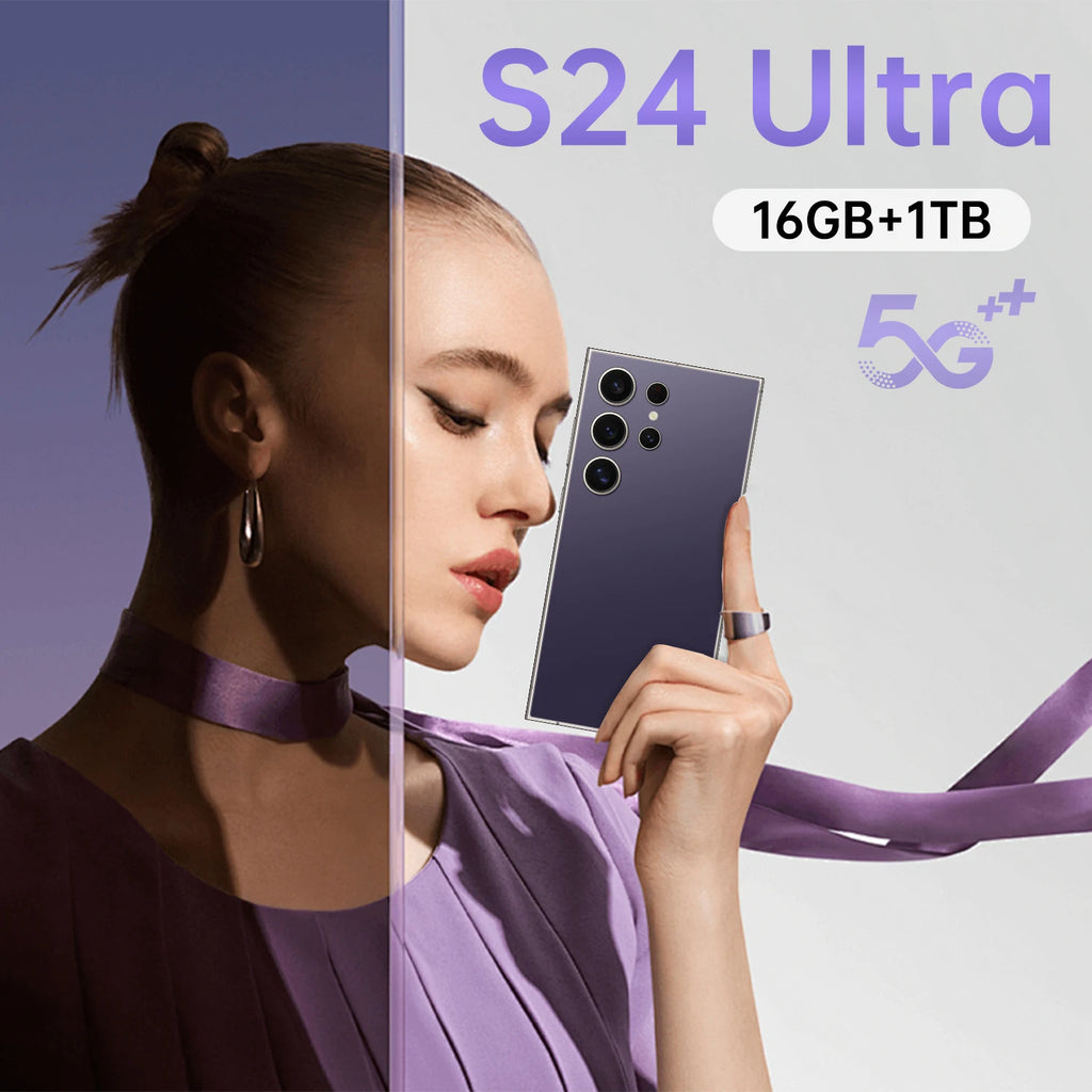 S24 Ultra 5G Smartphone 7.3 Inch Large Real 4G Screen 65W Quick Charge 8+512GB All-in-One 12GB Built-in Pen US Stock