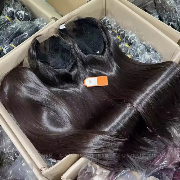 2024 Hot Selling Vietnamese Human Hair Lace Front Wig Virgin Hair Vendors Deep Wave Glueless Human Hair Wigs