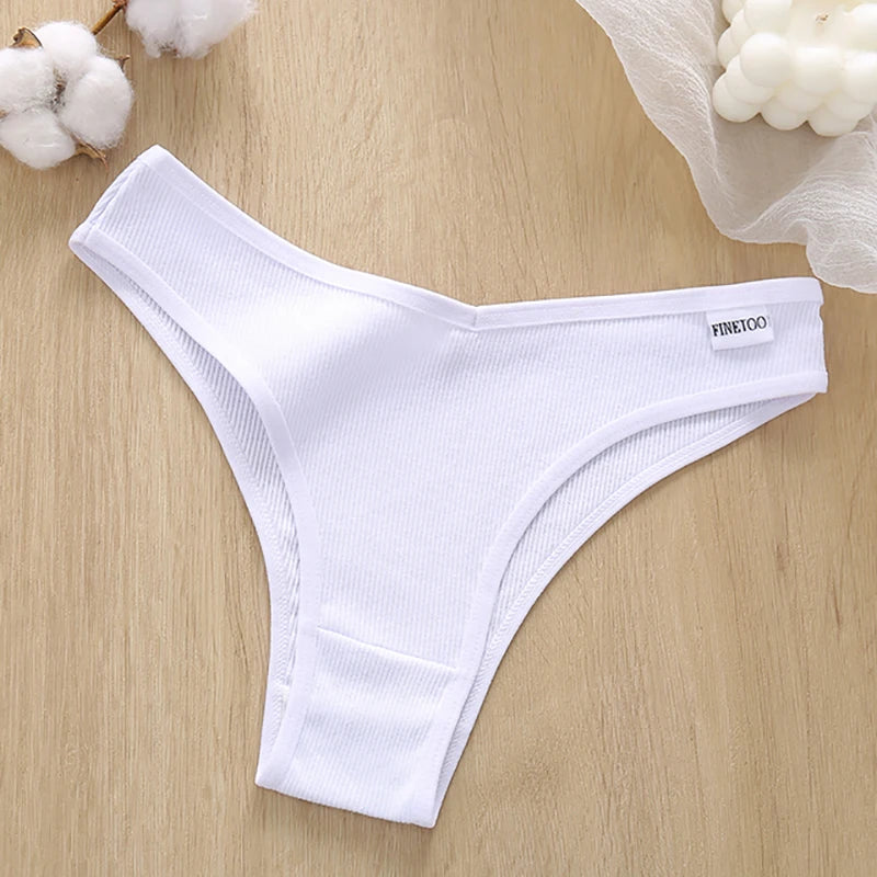Sexy Cotton Panties Women Low Waist Female Underpants Comfortable Underwear Female T-back Underpants Lady Bikini Panty M-XL
