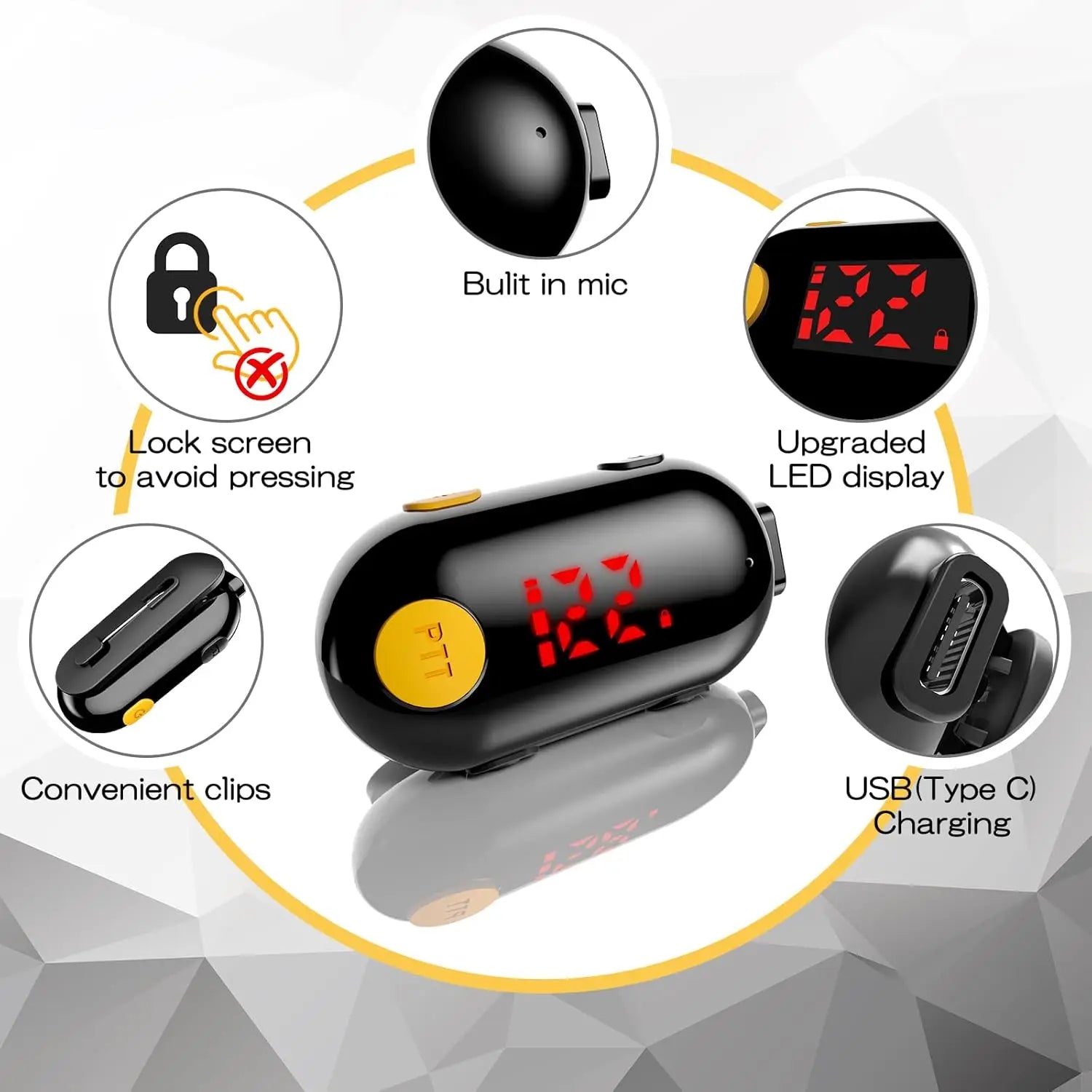 Super Mini Walkie Talkies, Portable Two-Way Radios for Restaurants, Outdoor Sports, Retail Stores, Hospital & Travel  2 Pack