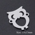10pcs/lot Animal Jellyfish DIY Charms Wholesale 316 Stainless Steel Fox Bat Connectors Charm Bird Parrot Owl Jewelry Pendant