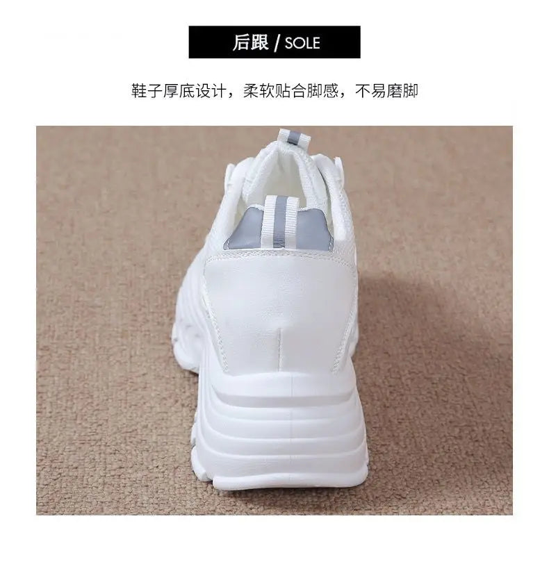 New Arrive Thick Bottom Trend Versatile Sneakers Women Flat Casual Sport Shoe New Sneakers Women Casual Breathable Sport Shoes