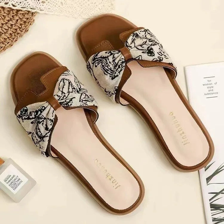 Summer Spring Fashion Trend Women's Open Toe Sandals with Genuine Leather Upper Strappy Design Durable Rubber Midsole