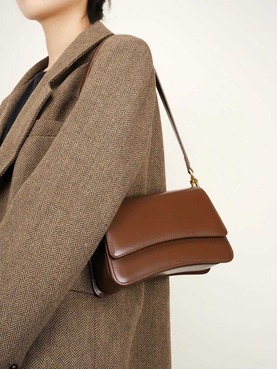 Mini Leather Flap Crossbody Sling Bags for Women 2025 Luxury Brand Design Handbag Simple Shoulder Bag Handbags Candy Portable