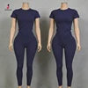 J8455-trendy Solid Color Seamless Legging 2 Piece Set Lady Yoga Wear Jogger Two Piece Set Women Tracksuit