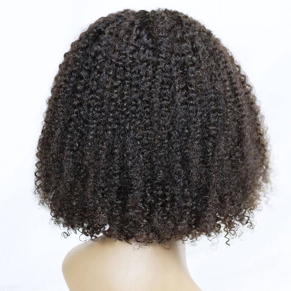 Kinky Curly Lace Frontal Bob Wig Human Hair  150% 180% 250% Density Lace Closure Brazilian Bob Human Hair Wigs for Black Women