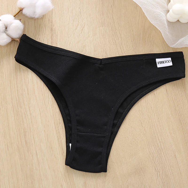 Sexy Cotton Panties Women Low Waist Female Underpants Comfortable Underwear Female T-back Underpants Lady Bikini Panty M-XL