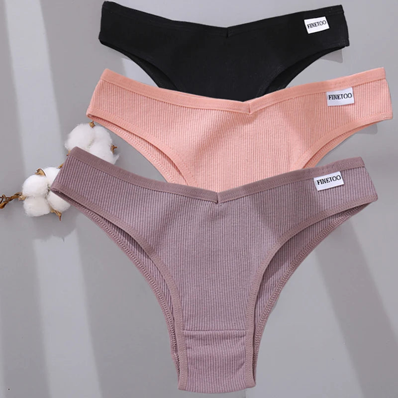 Sexy Cotton Panties Women Low Waist Female Underpants Comfortable Underwear Female T-back Underpants Lady Bikini Panty M-XL