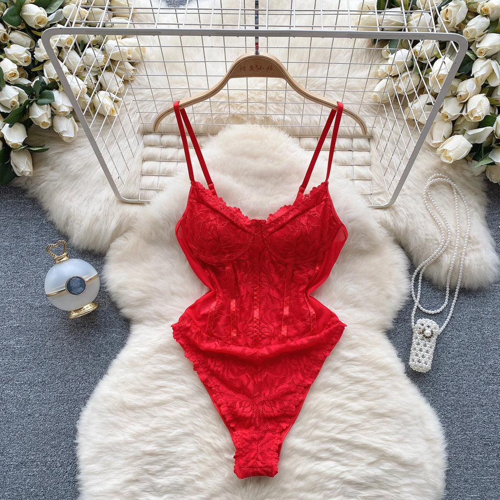Summer Y2K V-neck Jumpsuit for Women Sleeveless High Waist Patchwork Mesh Bodysuit Ladies Sexy Rompers Wholesale