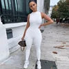 BH763  Women Sexy  Solid Color  Bodycon Sleeveless  Sport Jumpsuit
