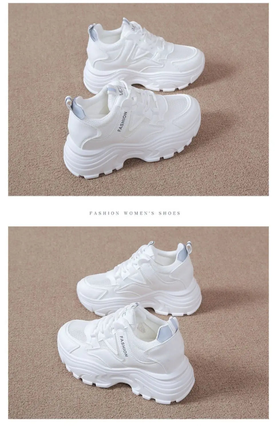 New Arrive Thick Bottom Trend Versatile Sneakers Women Flat Casual Sport Shoe New Sneakers Women Casual Breathable Sport Shoes