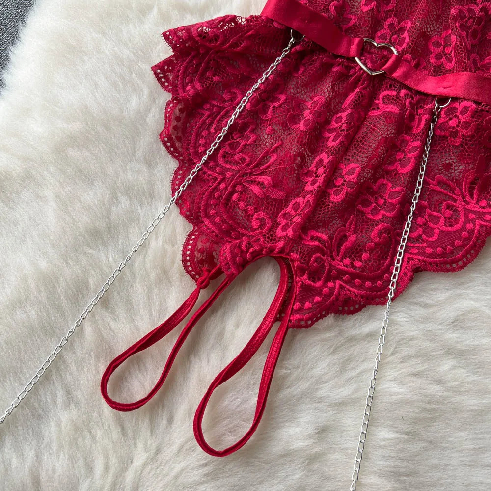 Summer Sexy Bow Collar Jumpsuit for Women Sleeveless Hollow Out Lace Jumpsuit Ladies Sexy Overalls Wholesale