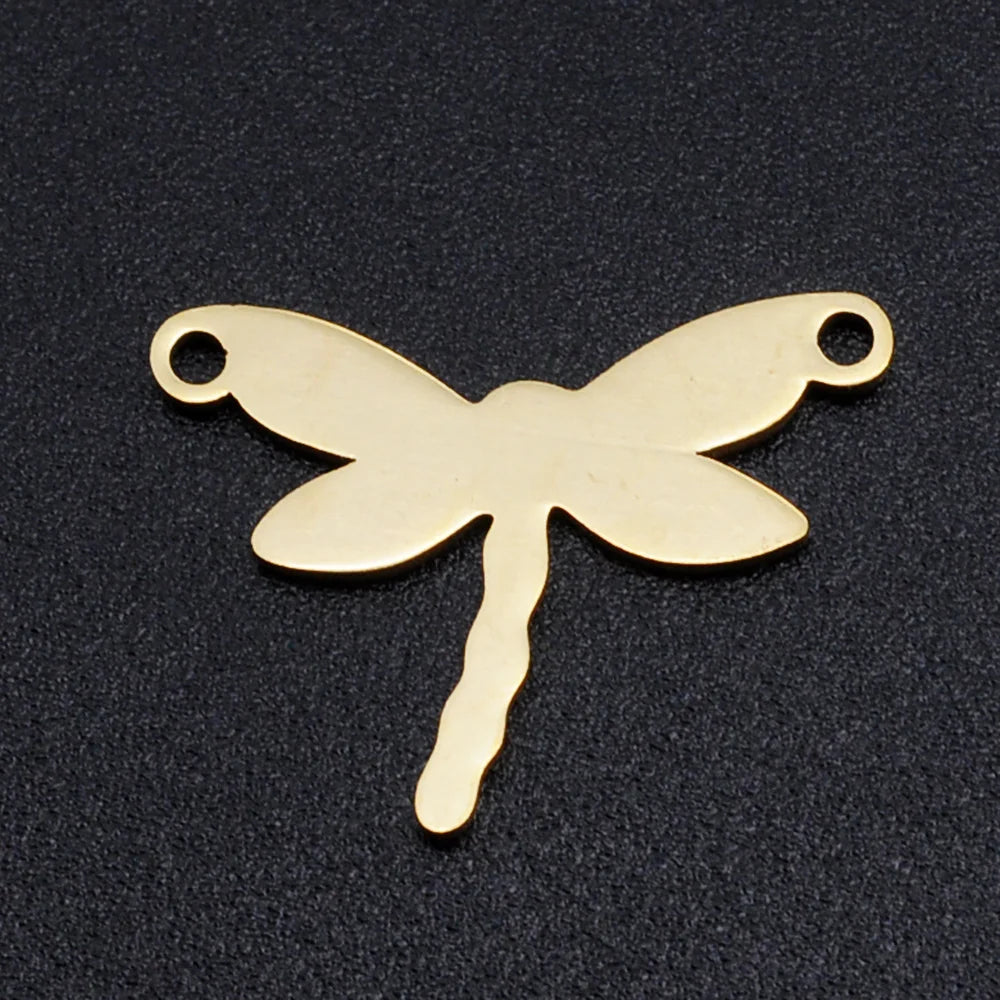 10pcs/lot Animal Jellyfish DIY Charms Wholesale 316 Stainless Steel Fox Bat Connectors Charm Bird Parrot Owl Jewelry Pendant