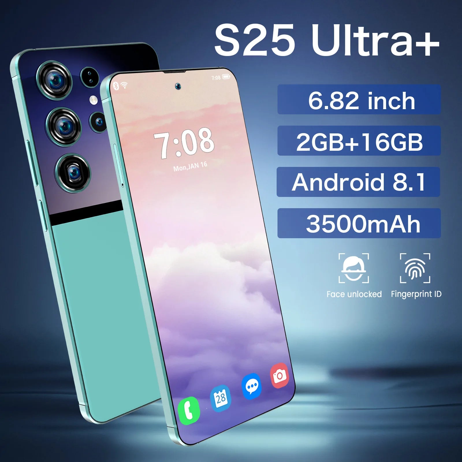 Africa Market Smartphone for Wholesale Price S25 Ultra+ Smartphone Full Screen Long Battery Life Gsm Mobile Phone S25