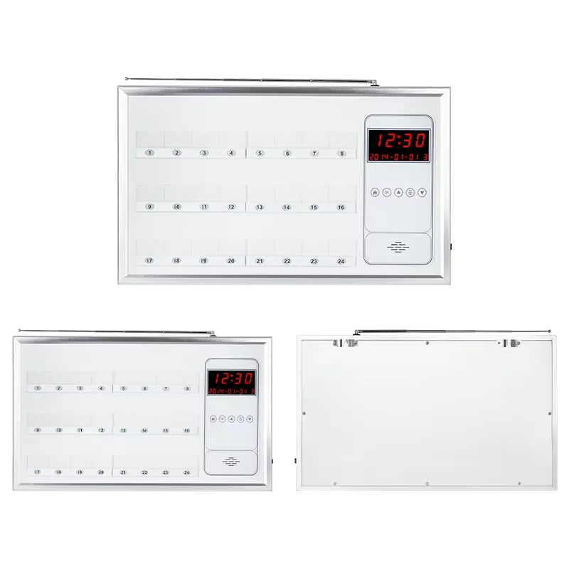 Wireless Call System Nurse Call System with 24  Call Buttons and 1 Central Monitoring Unit for Patients Caregiver Residents