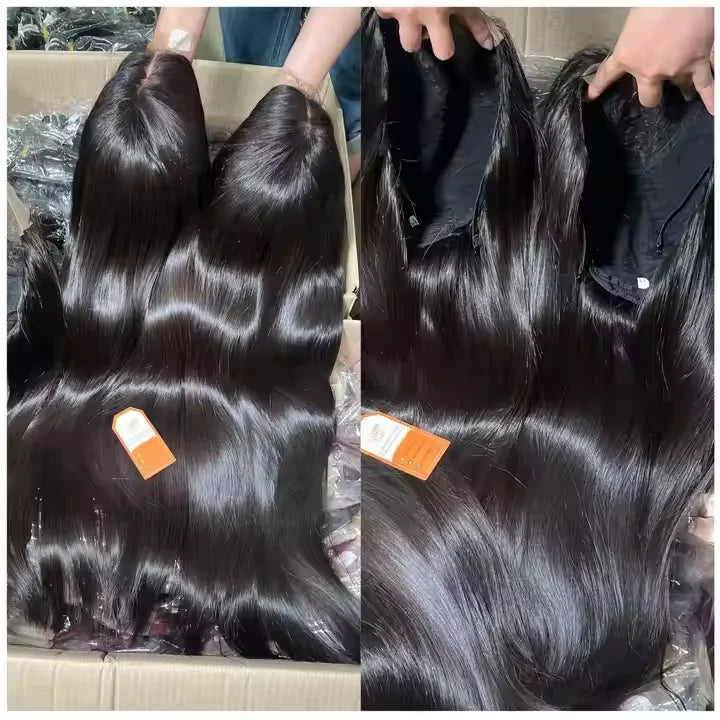 2024 Hot Selling Vietnamese Human Hair Lace Front Wig Virgin Hair Vendors Deep Wave Glueless Human Hair Wigs