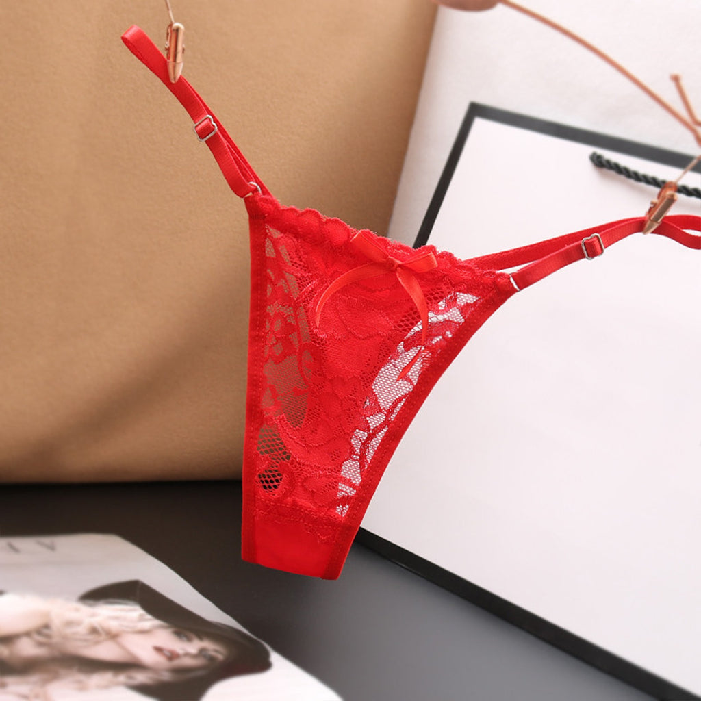 Ladies Lace Sexy Panties Embroidered Bandage Underwear Women Transparent Breathable Thongs Bowknot Sexy Lingerie трусы женские