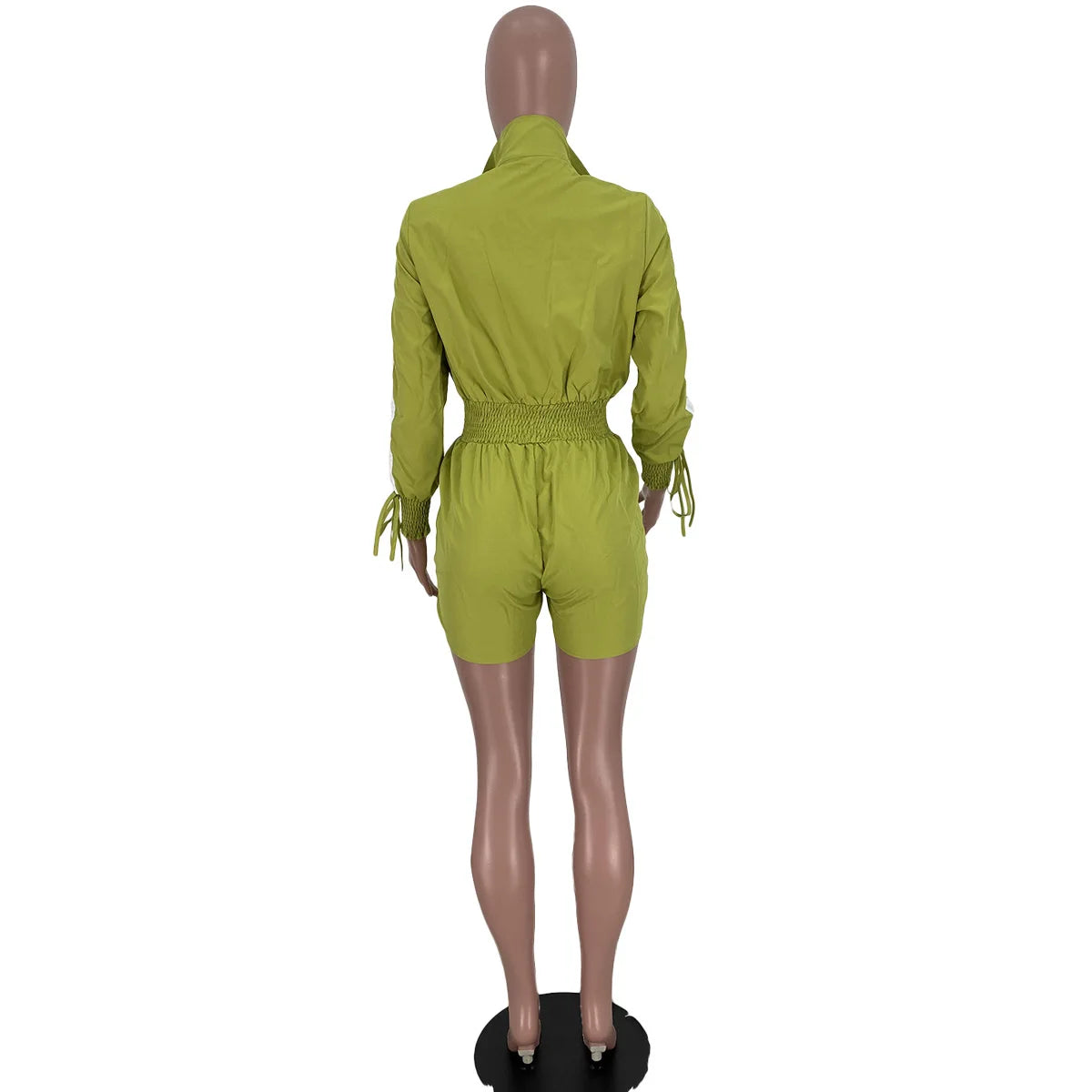 N8316G Wholesale Spring Summer Women Clothing Vendor Romper New Patchwork Drawstring Long Sleeve Cargo Jumpsuit