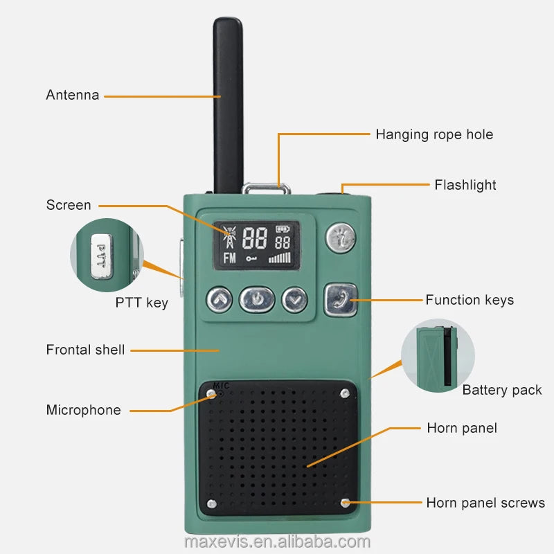 OEM Factory Fashion Design Foldable Walkie Talkie Toys for Boys Girls Kids and Adults for Communication in Home & Outdoors