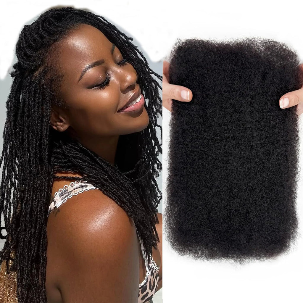 Brazilian Virgin Afro Kinky Bulk Hair Big Package 100% Human Hair for Dreadlock Twist Braiding Hair Extensions