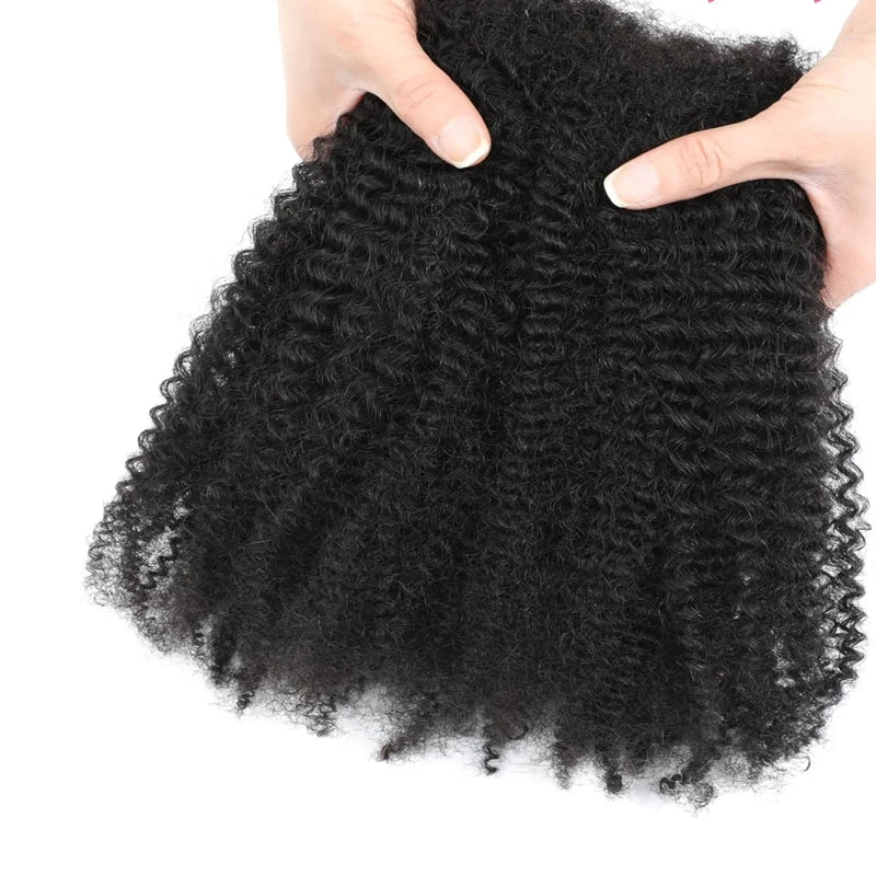 50g Brazilian Afro Kinky Bulk Hair Big Package Afro Kinky Bulk Virgin Human Hair for Dreadlock Twist Braiding Hair Extensions