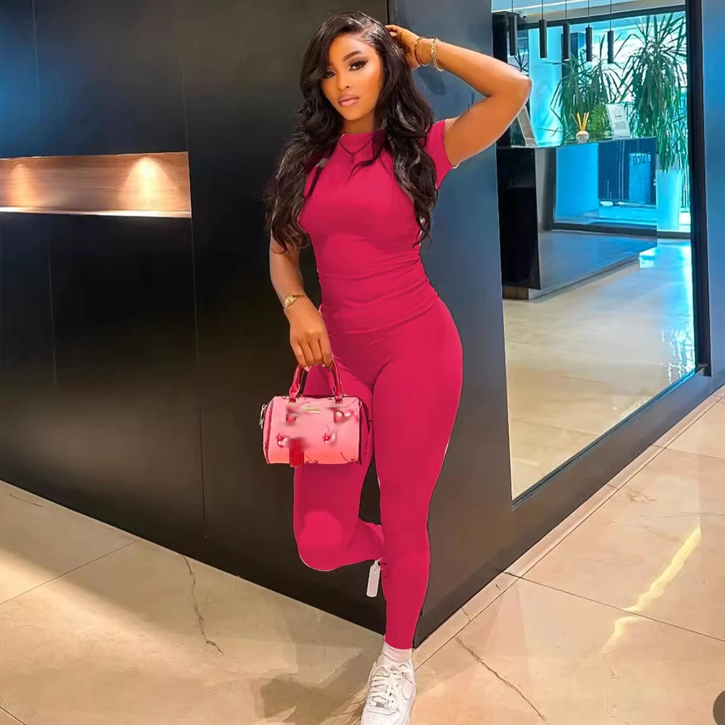J8455-trendy Solid Color Seamless Legging 2 Piece Set Lady Yoga Wear Jogger Two Piece Set Women Tracksuit