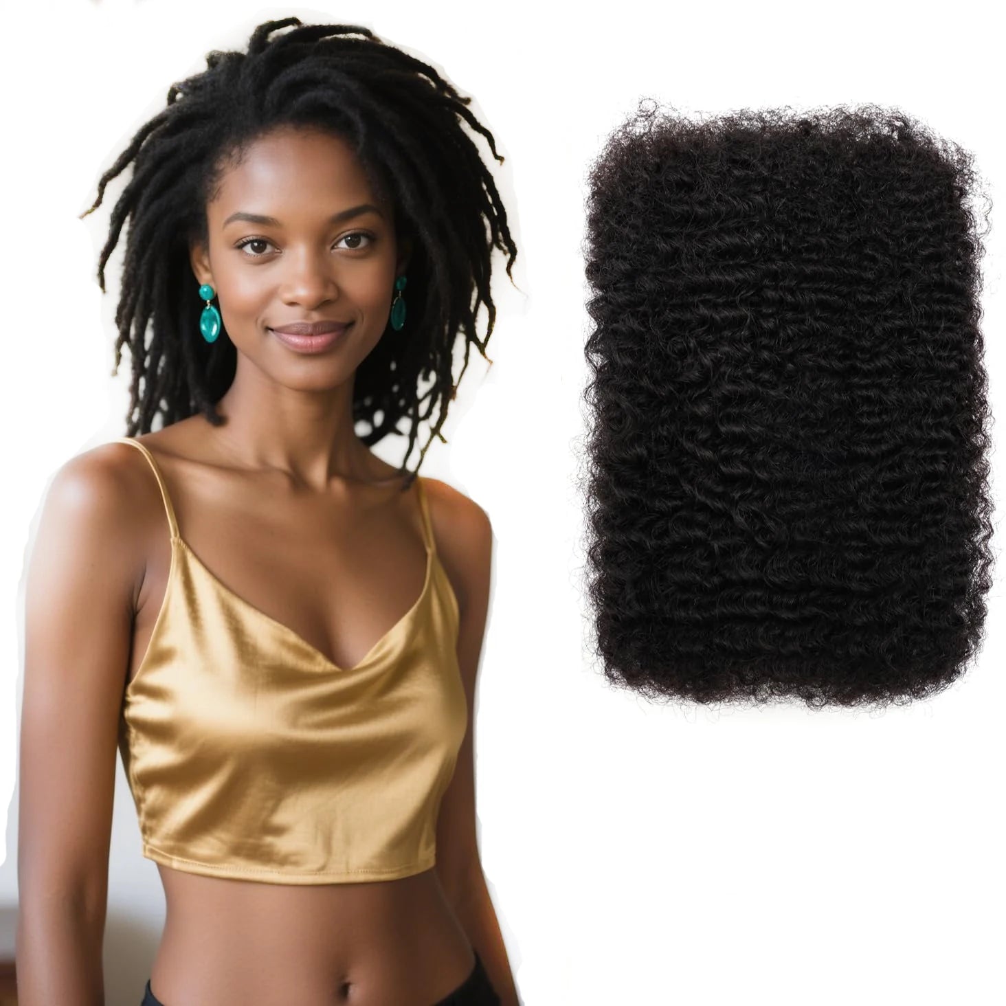 Brazilian Virgin Afro Kinky Bulk Hair Big Package 100% Human Hair for Dreadlock Twist Braiding Hair Extensions