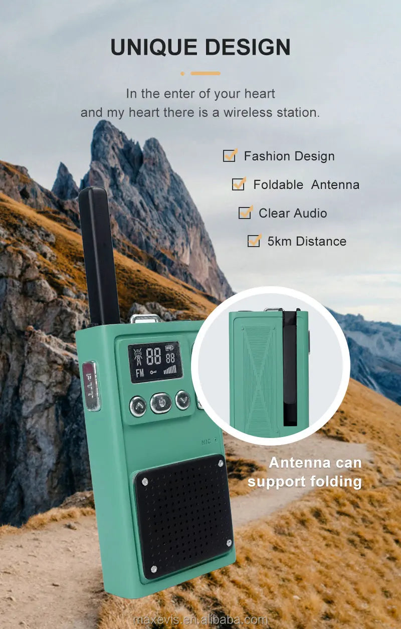 OEM Factory Fashion Design Foldable Walkie Talkie Toys for Boys Girls Kids and Adults for Communication in Home & Outdoors