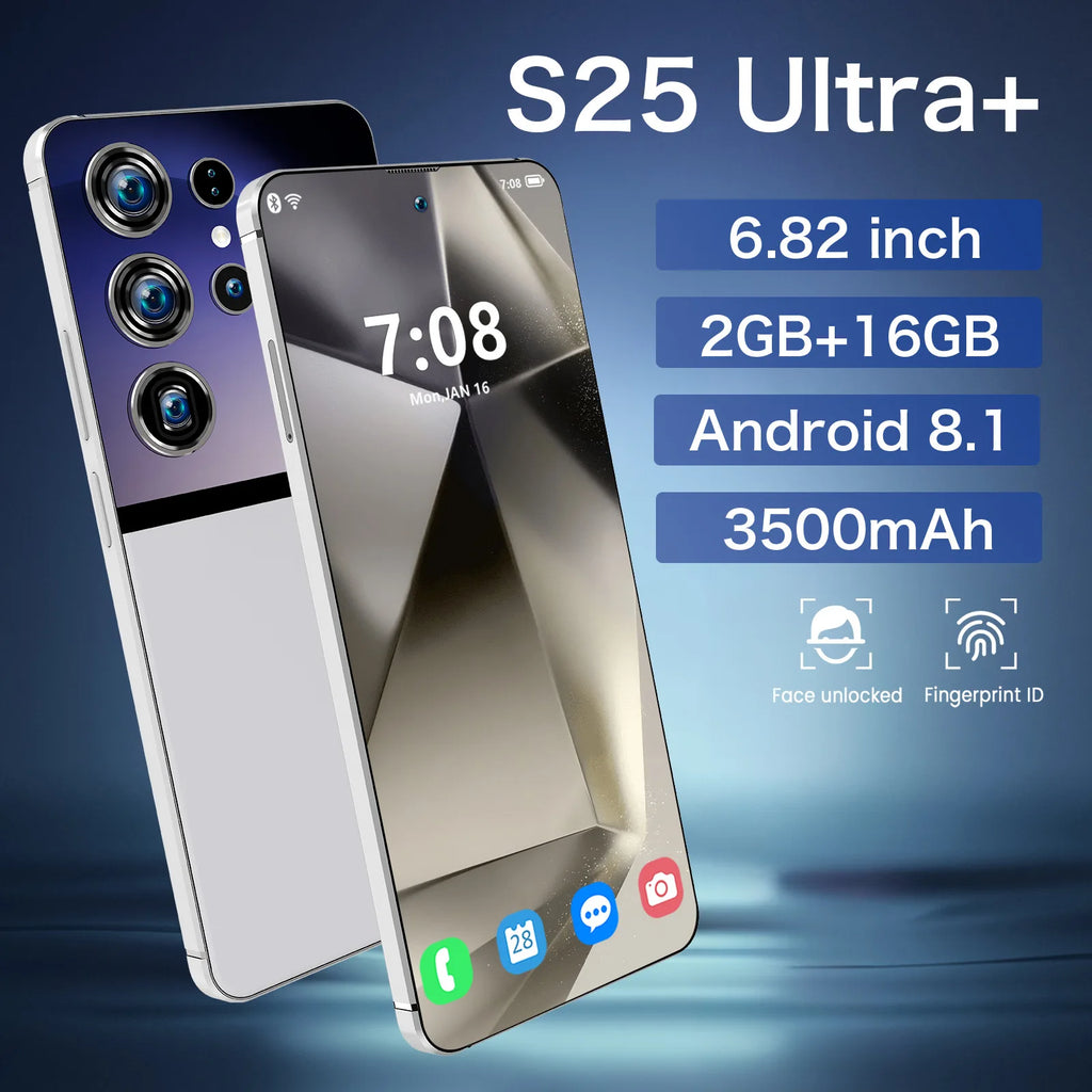 Africa Market Smartphone for Wholesale Price S25 Ultra+ Smartphone Full Screen Long Battery Life Gsm Mobile Phone S25