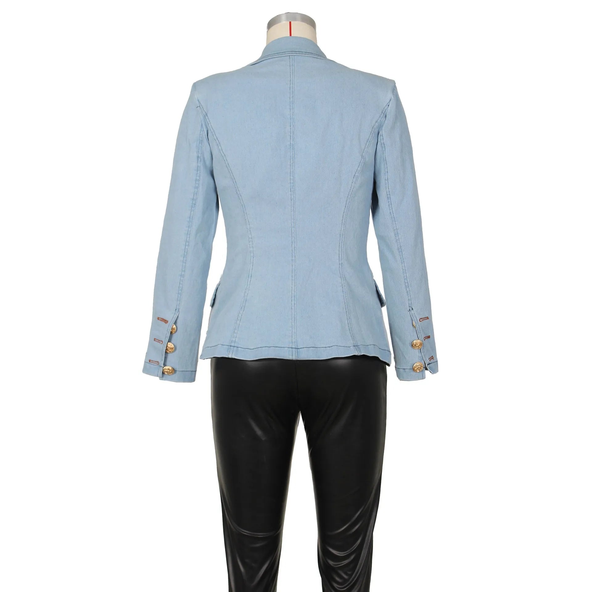 5XL Casual Irregular Long Sleeve Patchwork Jean Dress Plus Size Women Lady Denim Shirt