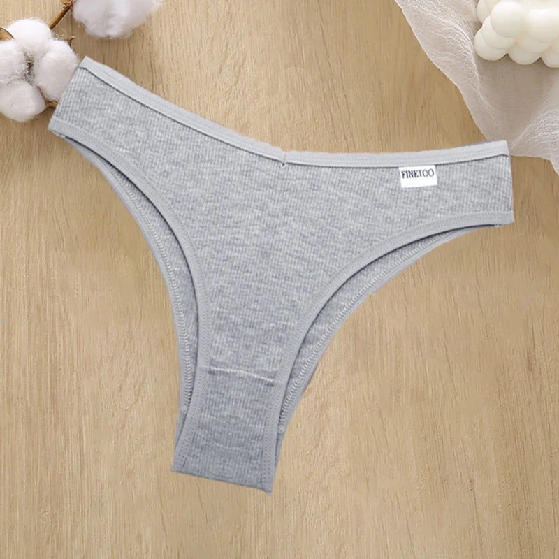 Sexy Cotton Panties Women Low Waist Female Underpants Comfortable Underwear Female T-back Underpants Lady Bikini Panty M-XL
