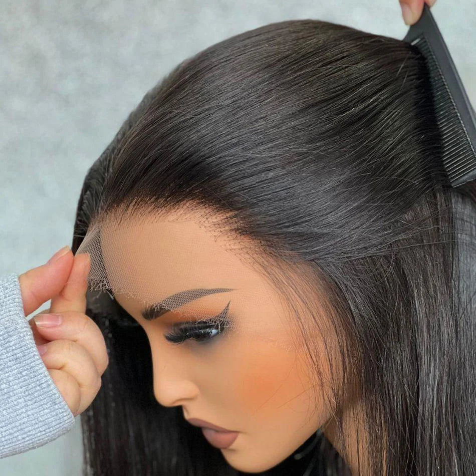 Virgin Vietnamese Hair 100% Human Hair Lace Front Wig 200% Density HD Transparent Lace Pre Plucked Glueless High Quality Long