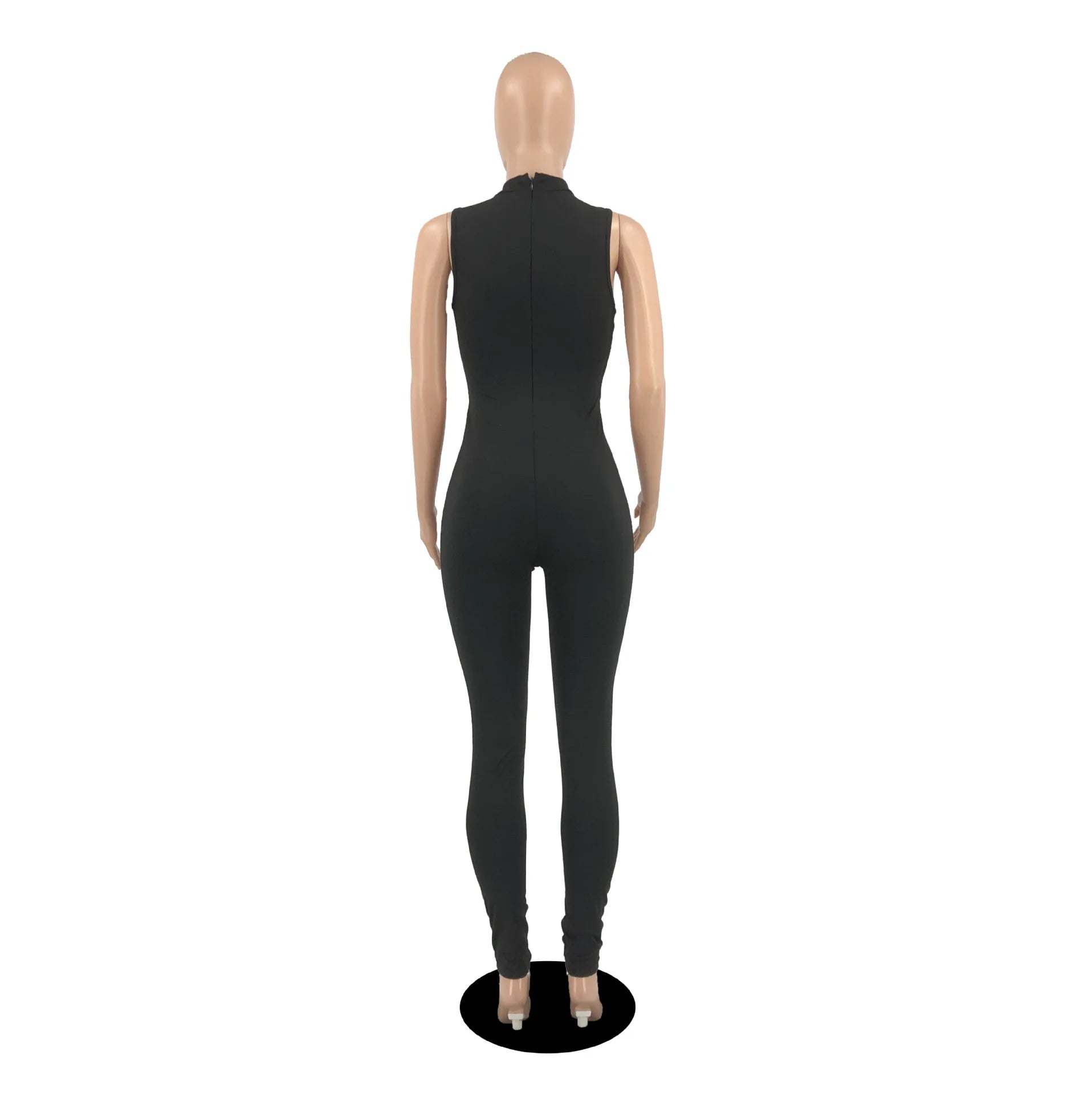 Bodycon Active Wear Ladies Bodysuit Sexy Cut Out Sleeveless Lady Woman Outfit Rompers Workout Spandex Jumpsuit for Women