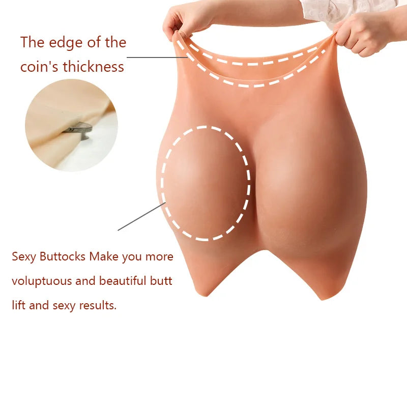 Soft Silicone Woman Clothing Thickened Bumbum Padded Shaper Panties with Bomb Butt Breathable Comfortable Pant Pads for Women