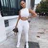 Bodycon Active Wear Ladies Bodysuit Sexy Cut Out Sleeveless Lady Woman Outfit Rompers Workout Spandex Jumpsuit for Women
