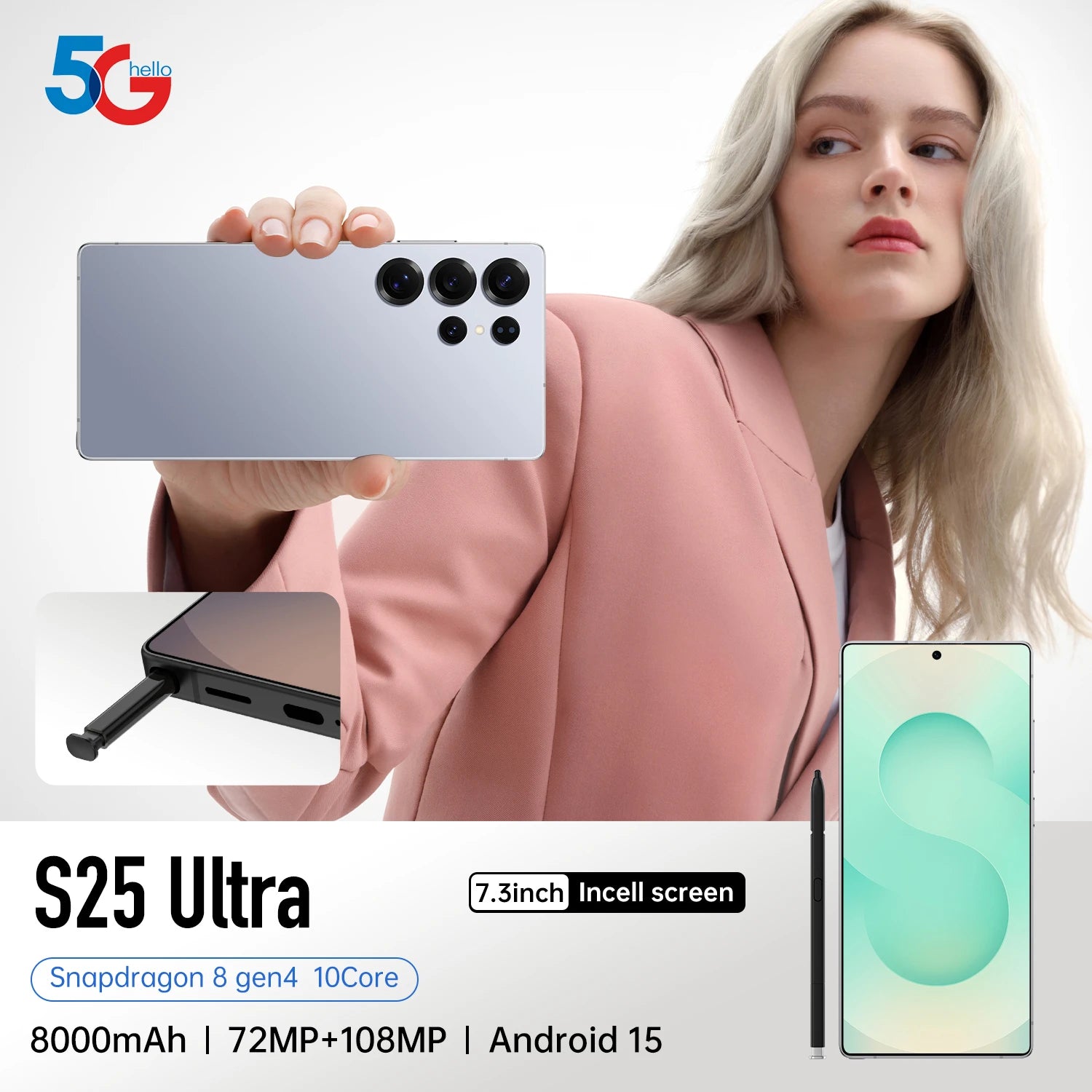5G + Wi-Fi7 Enabled Mobile S25Ultra for High-speed Network Scenarios