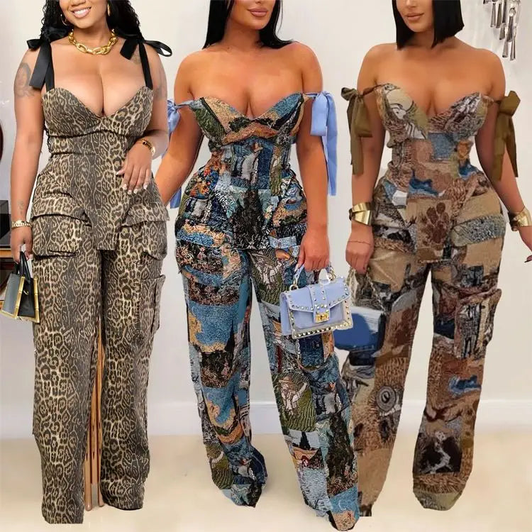 Stylish Yellow Jumpsuit: Floral Prints and Trendy Cut - Out Design