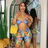 High Quality Summer Colorful Print Jumpsuits Strapless Rompers with New Design Casual High Waist Skinny Fit for Sports Fitness