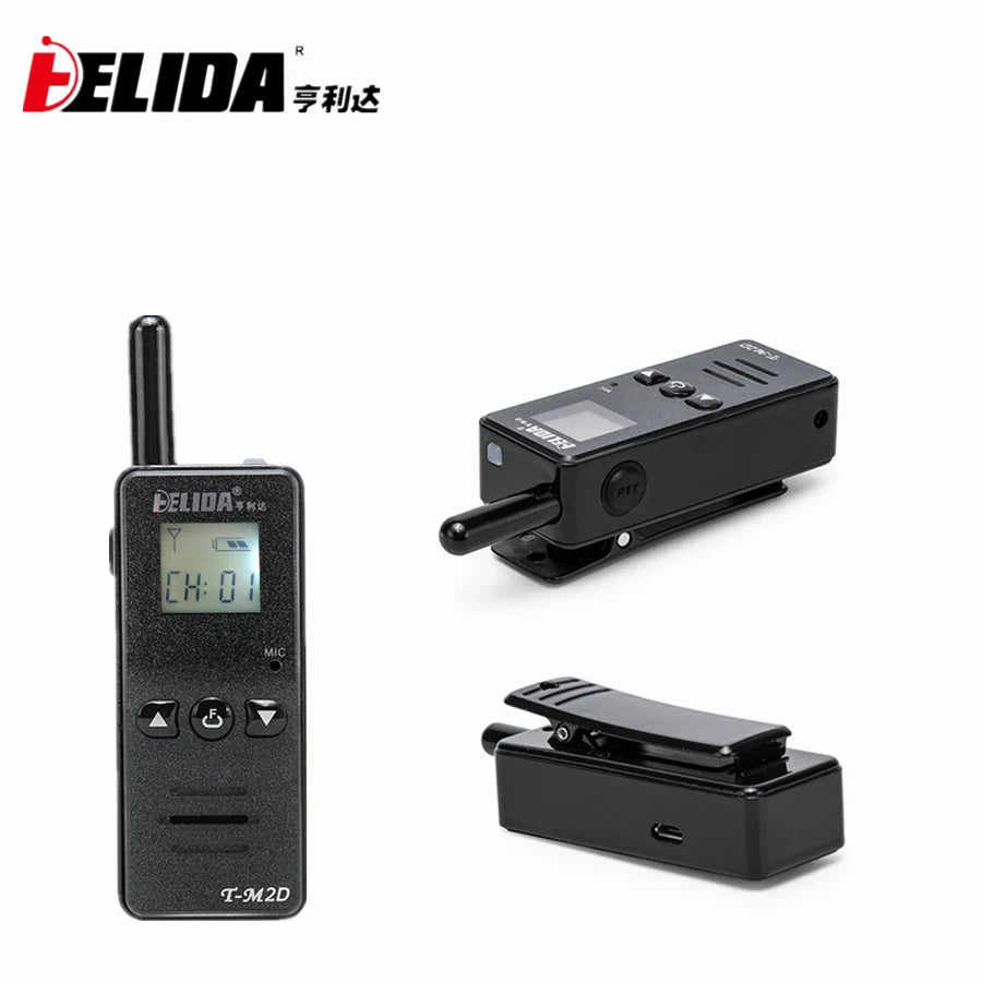 Super Mini Walkie Talkies, Portable Two-Way Radios for Restaurants, Outdoor Sports, Retail Stores, Hospital & Travel  2 Pack