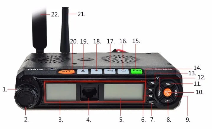 OS Most Powerful 25w Long Range Walkie Talkie Car Radio