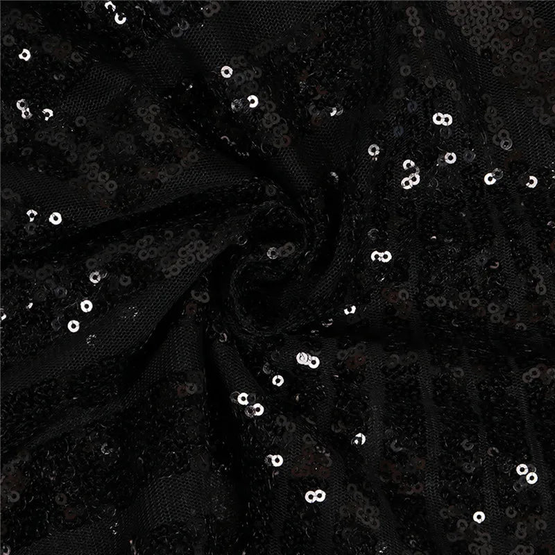 Women Chiffon Split Long Sleeve Sequin Jumpsuit Sexy V Neck Patchwork Loose Wide Leg Romper Evening Sparkly Jumpsuit Overalls