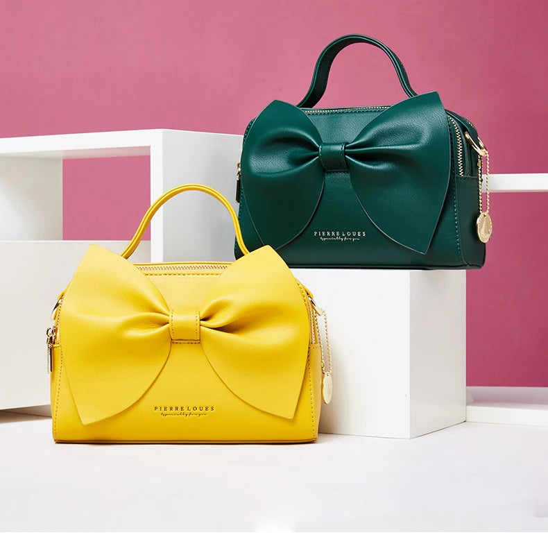 Elegant Women PU Leather Handbags Female Shoulder Crossbody Bags for Women Handbags High Quality Ladies Messenger Hand Bags Bow