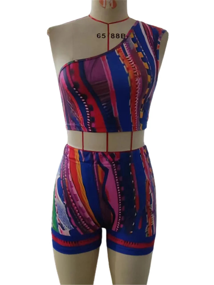 B2302-women Shorts Set Sexy Street Casual Xs Woman Clothing Two Piece Set Women Clothing