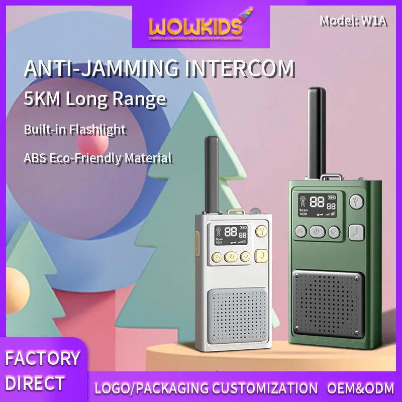 OEM Factory Fashion Design Foldable Walkie Talkie Toys for Boys Girls Kids and Adults for Communication in Home & Outdoors