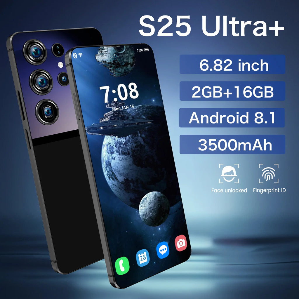 Africa Market Smartphone for Wholesale Price S25 Ultra+ Smartphone Full Screen Long Battery Life Gsm Mobile Phone S25